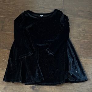 Black Velvet Long Sleeve Dress